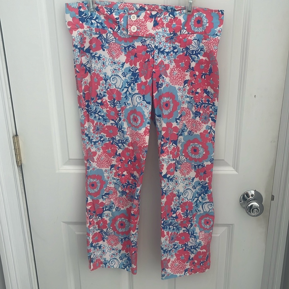 Lilly Pulitzer palm beach fit capri pants low rise size 4